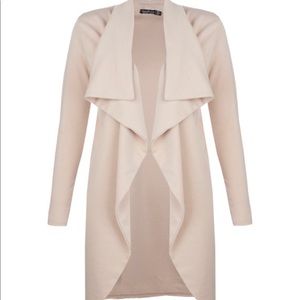 Boohoo petite ponte wrap front duster